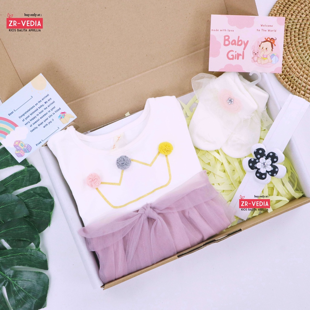 [QUEEN] Hampers Baby Girl 0-18 Month / Gift Dress Hadiah Kado Lahiran Bayi Perempuan Bulan New Born ZR Vedia