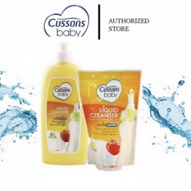 Cussons Baby Liquid Cleanser 450ml + Refill 300ml - Sabun Cuci Botol Bayi