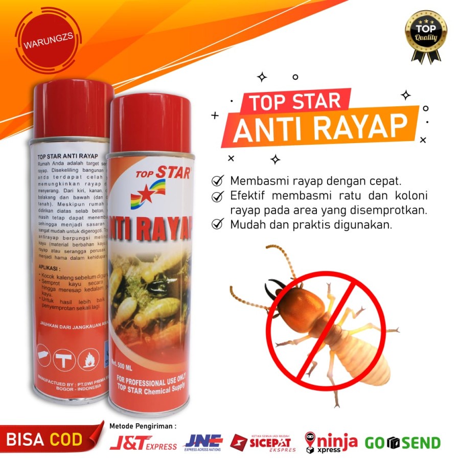 (GROSIRJAYA32) Anti Rayap Semprot 500ml Top Star