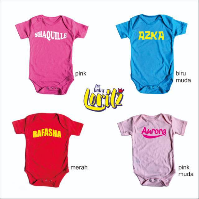 Jumper bayi bodysuit AJ 1  / custom nama