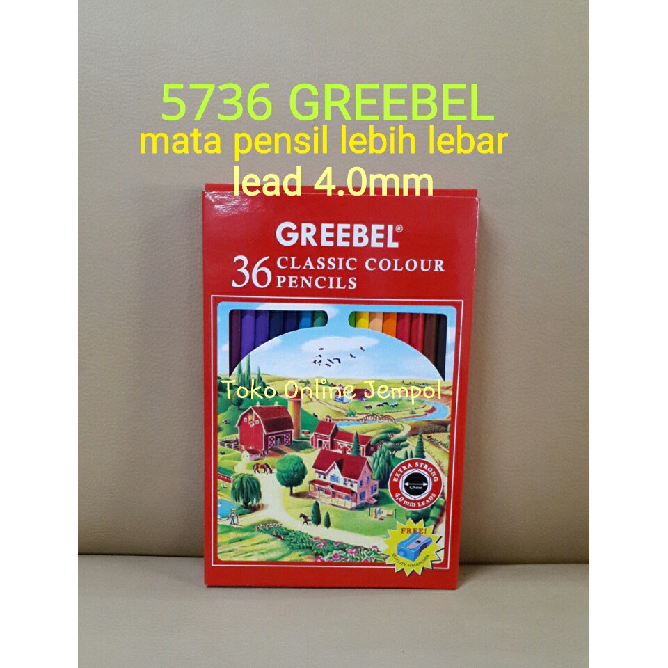 

ATK230GB 5736 BIG Lead 4.0mm 36 Warna Pensil Greebel Grebel Mata Besar
