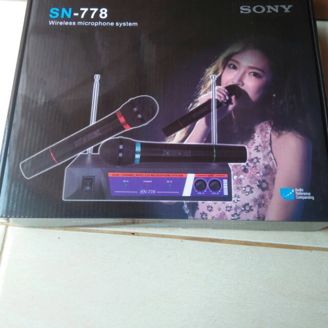 MIC - MICROPHONE WIRELESS DOUBLE UHF SONY SN-778 BERKUALITAS