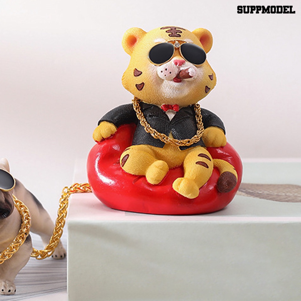 Suppmodel Ornamen Patung Harimau Bahan Resin Untuk Dekorasi Mobilrumah