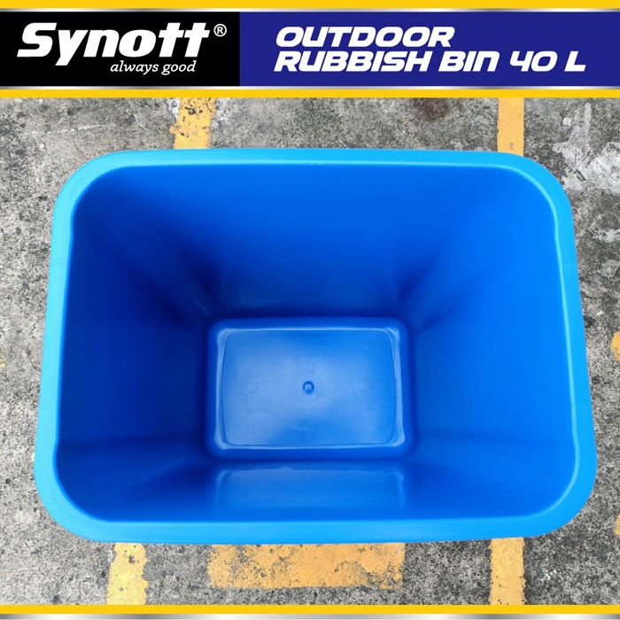 Tempat Sampah Dustbin 40 Liter Industrial Grade Plastic PP / Synott Tong Sampah Tutup Goyang