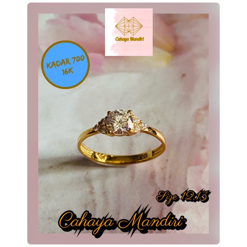 Cincin emas kadar 700 (16K) Berat +/- 1,72 gram