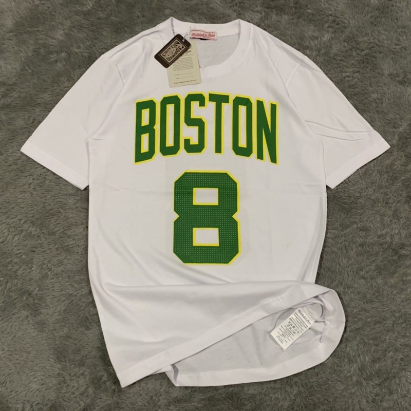 Kaos Tshirt Nba Boston Walker Mithcell &amp; Ness Fulltag &amp; Lebel