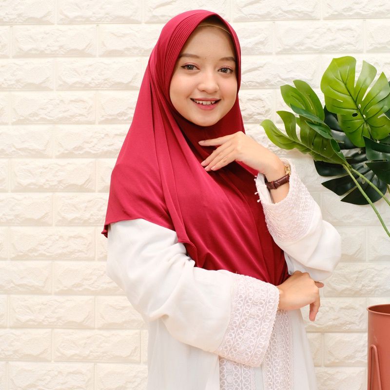 termurah jilbab instant jersey Bergo/hijab instan/hijab bergo/kerudung sekolah/hijab sport