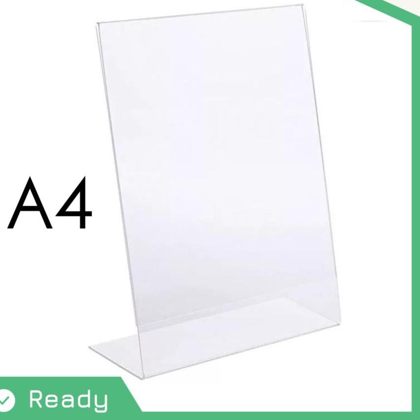 

✔stok yang ada TEMPAT BROSUR / TENT HOLDER / TENT CARD AKRILIK DISPLAY UKURAN A4