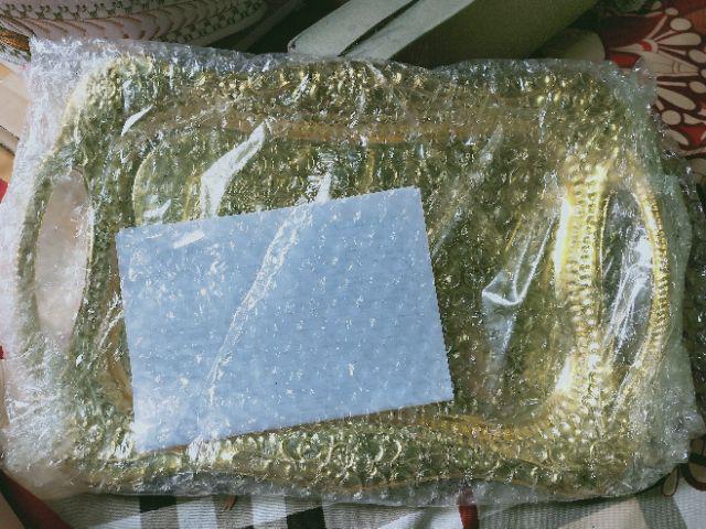 Nampan Emas Ukir Pegangan S Baki Tempat Makanan Oleh Oleh Haji Dan Umroh