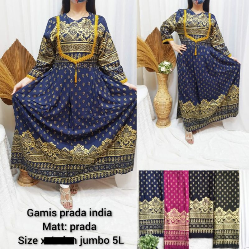 GAMIS PRADA TERBARU/ GAMIS INDIA /GAMIS INDIA PRADA/GAMIS PRADA PREMIUM/GAMIs CANTIK/GAMIS PESTA