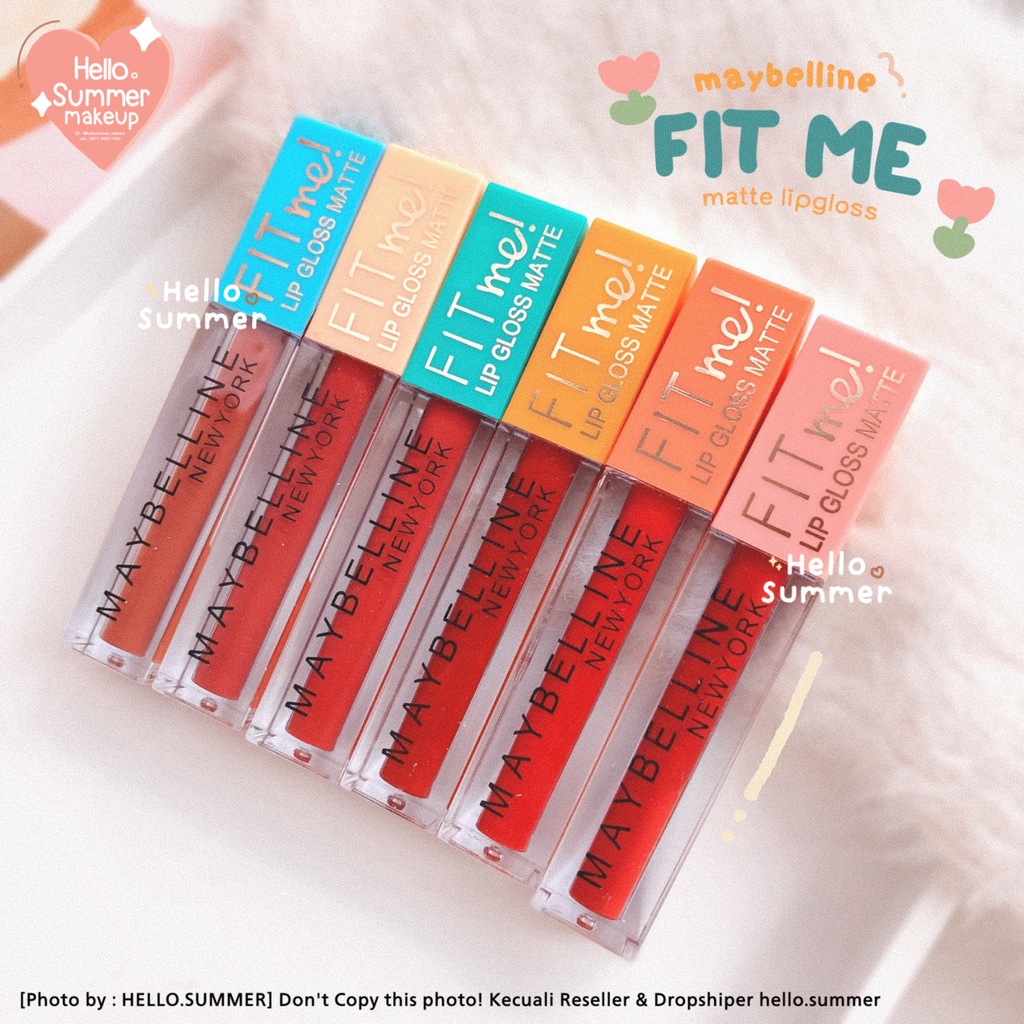 𝐌𝐀𝐓𝐓𝐄 𝐋𝐈𝐏𝐒𝐓𝐈𝐂𝐊 - Fit Me! Collorfull Maybelline Matte Lipgloss Tahan Lama Longlasting