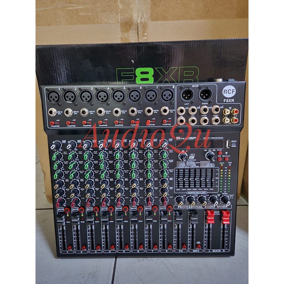 Mixer Audio RCF F8XR / F 8 XR 8CH / F8 XR Soundcard Effect Reverb