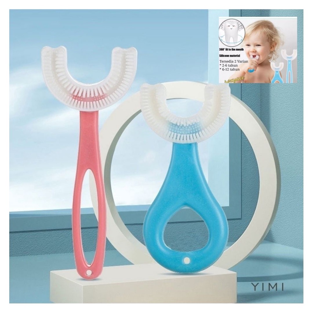 Sikat Gigi  Bayi Dan Anak Unik Model U Bahan Lembut Silikon Training Toothbrush 118129