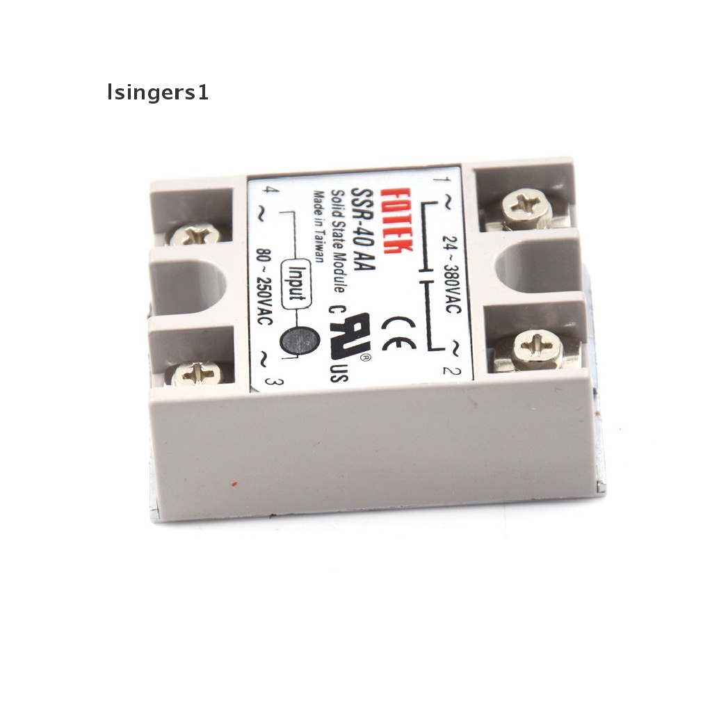 Lsingers1 relay solid state SSR-40AA-H 40A actually 80-250V AC TO 90-480V AC SSR 40A