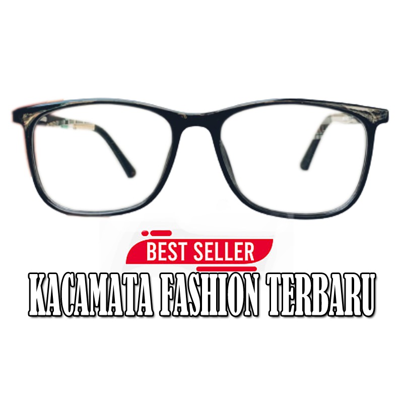 COD Kacamata Fashion Pria Wanita Transparan Retro Frame Kotak Kaca mata Baca Fashion Korean Style