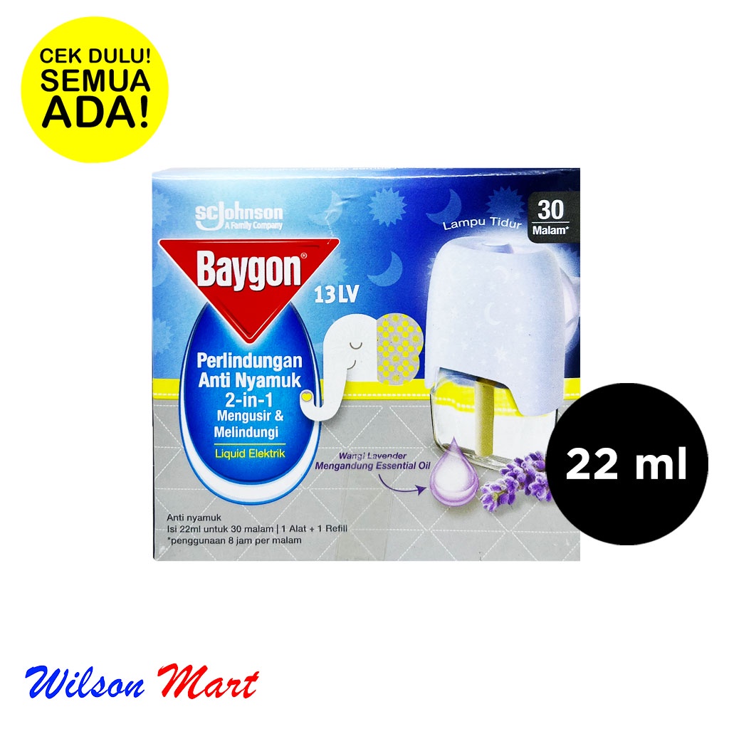 BAYGON LIQUID ELEKTRIK LAVENDER 22 ML ALAT DAN REFILL ANTI NYAMUK