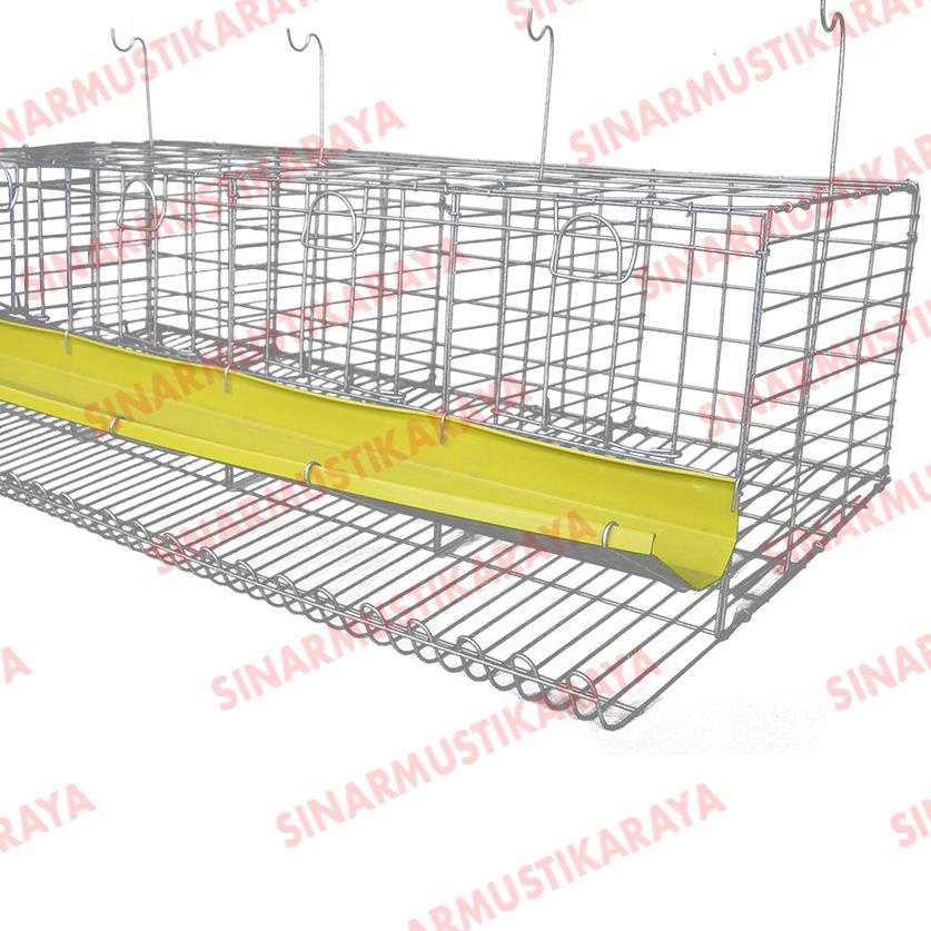(RA-123)-Kandang Ayam Petelur Layer Kawat Baterai Galvanis 4 Pintu 8 Ekor 120cm-Terbaru