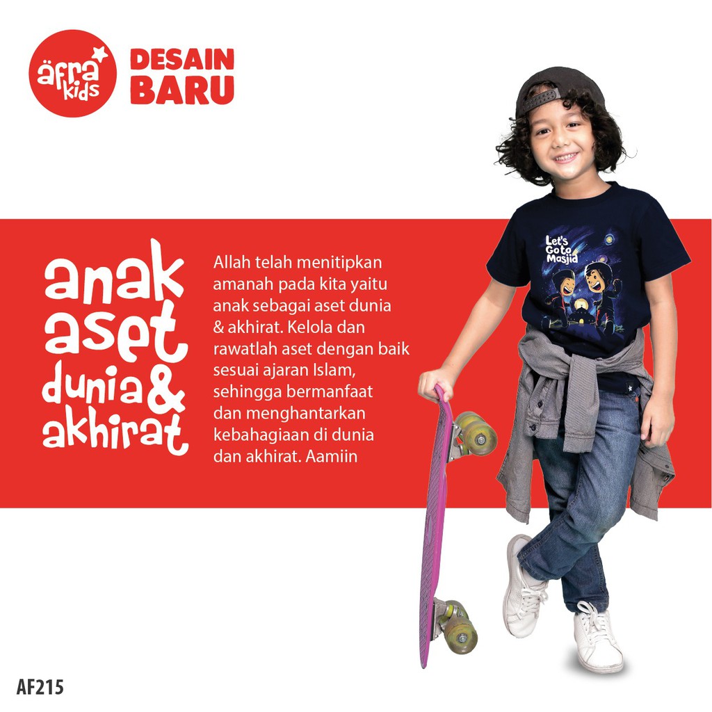 NEW AFRAKIDS// KAOS ANAK MUSLIM LENGAN PENDEK