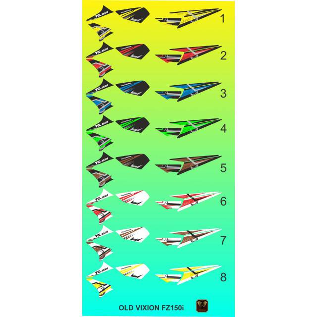 STRIPING STICKER VIXION OLD FZ150i