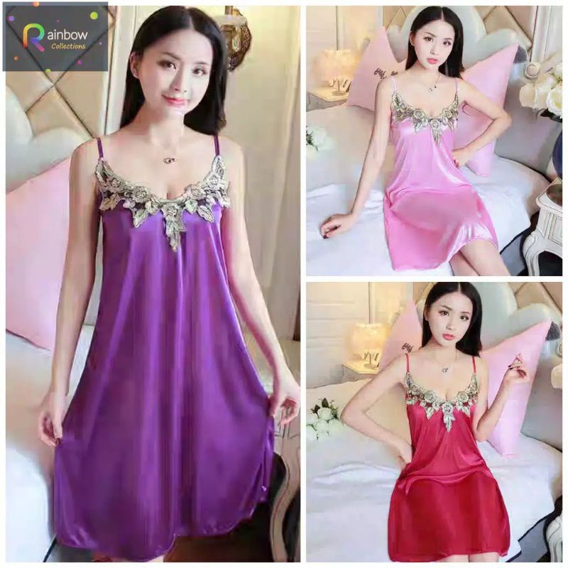 Daster Lingerie Bordir fit to L - XL