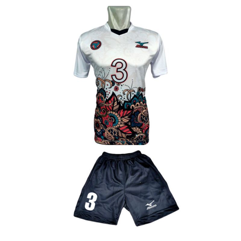 setelan baju jersey voli volly batik / setelan baju voli volly mizuno / setelan jersey voli volly pr