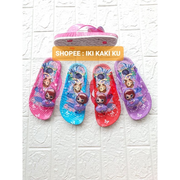 SANDAL JEPIT ANAK PEREMPUAN PUTRI DUYUNG MERMAID KARET ALINA 2015 SOFIA SOFIYA