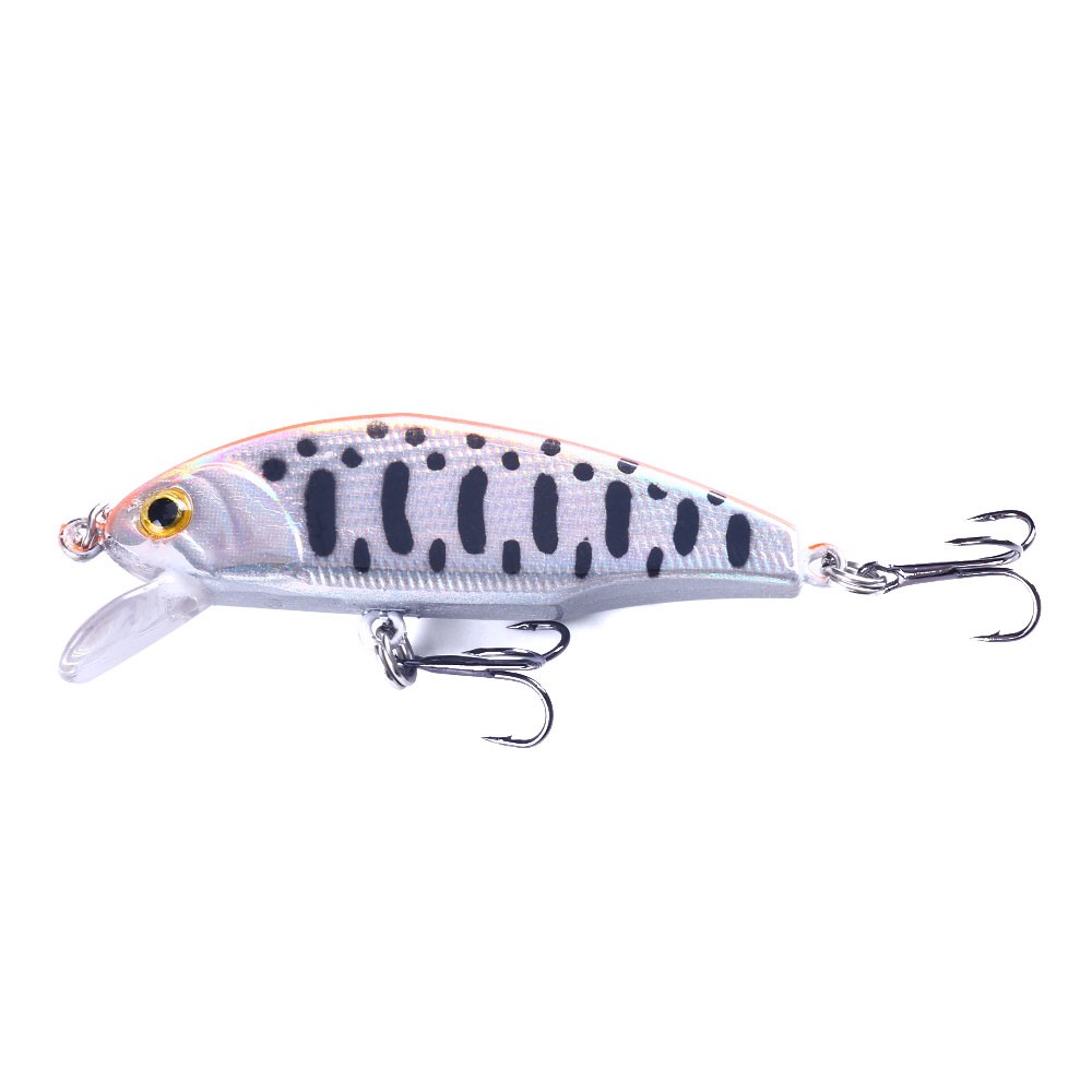 HENGJIA New GID 1Pcs Sinking Minnow Umpan Pancing 5cm/3.1g Swimbait Fishing Lure Ikan Bass Bait Kait 14#Hook Tackle