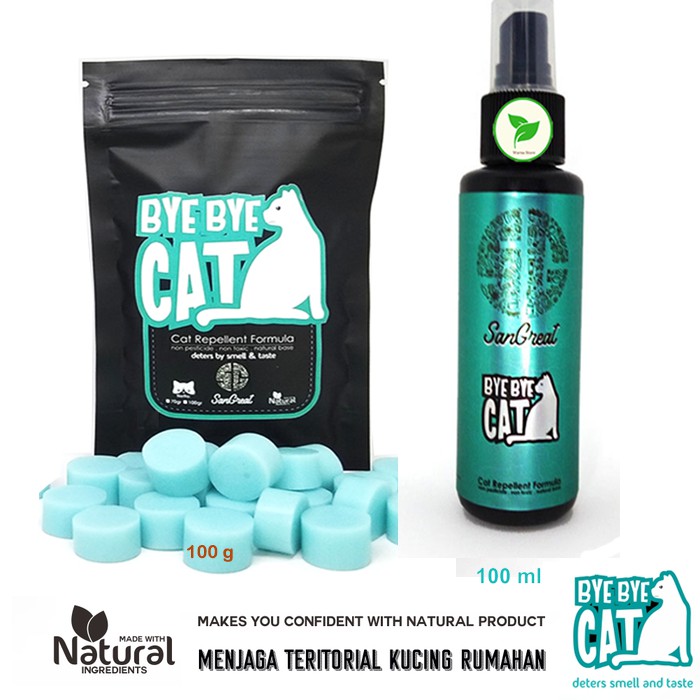 Pengusir Kucing Ampuh Natural BBCAT Gel 100 gram dan Spray 100 ml