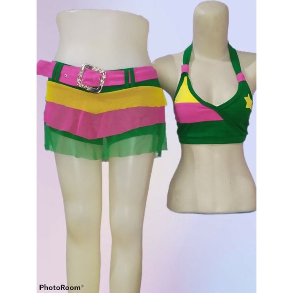 new baju olahraga senam indoor stelan rok & bra modis dan keren