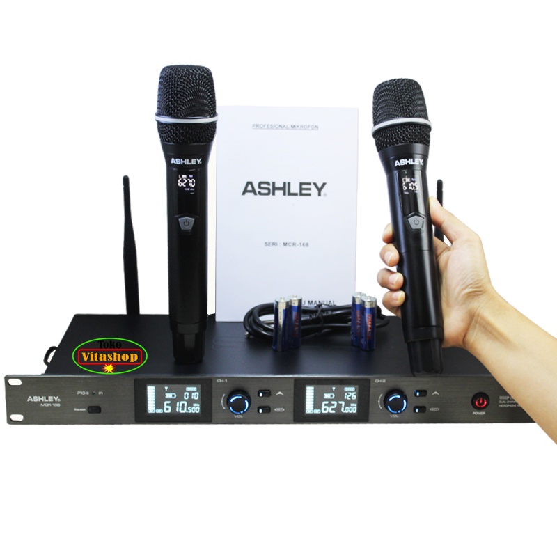 Microphone Ashley MCR-168 Mic Wireless Mikrofon Werles Anti Feedback