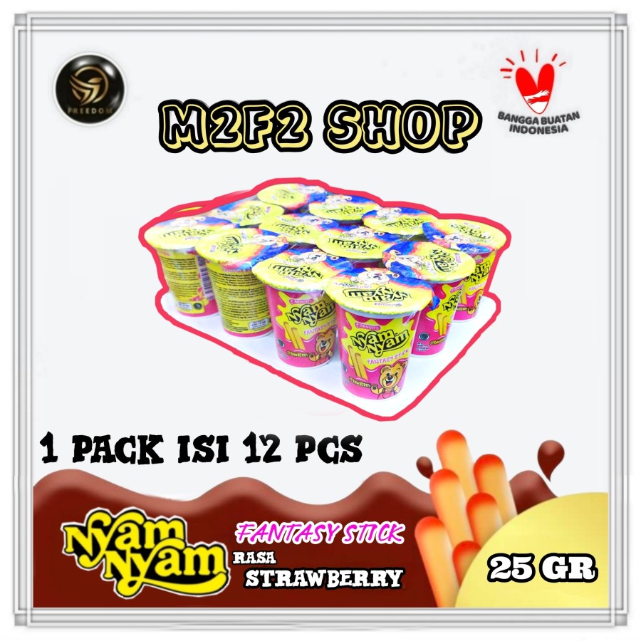 

Nyam Nyam Fantasy Stick Strawberry | Stroberi - 25 gr (Kemsan 1 Pack)