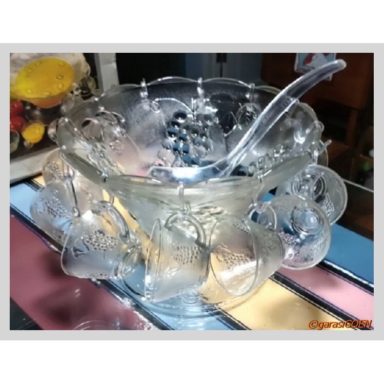 Cocktail Glass Bowl Set,set mangkok buah,Punch set