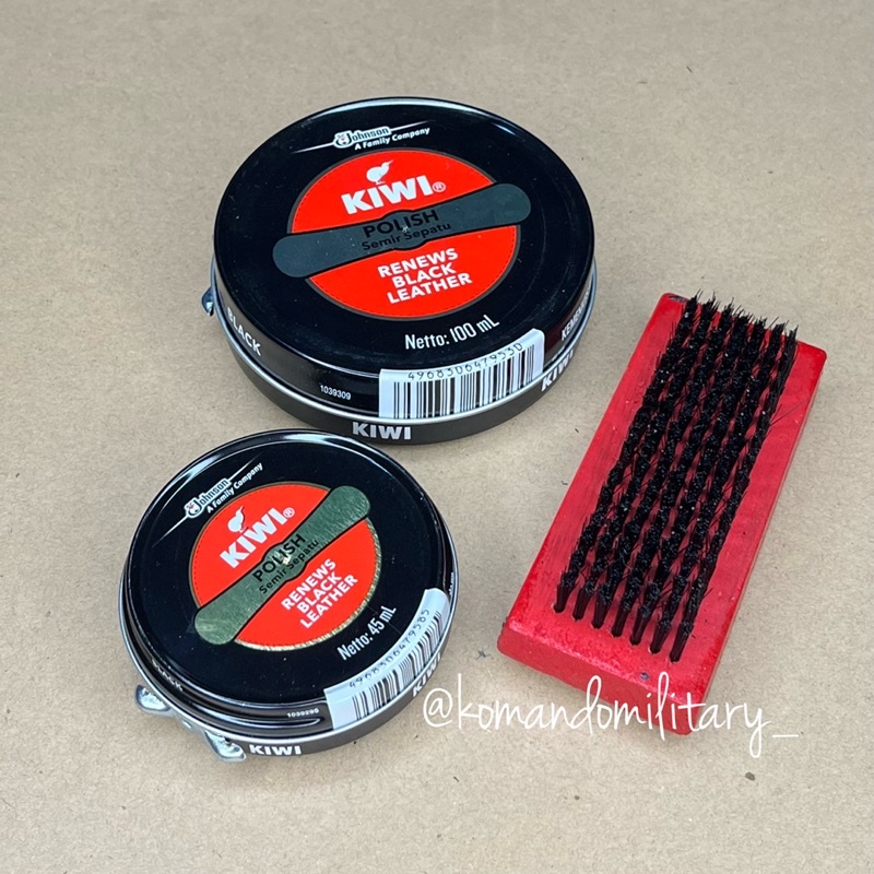 SEMIR SEPATU KIWI HITAM DAN SIKAT SEMIR