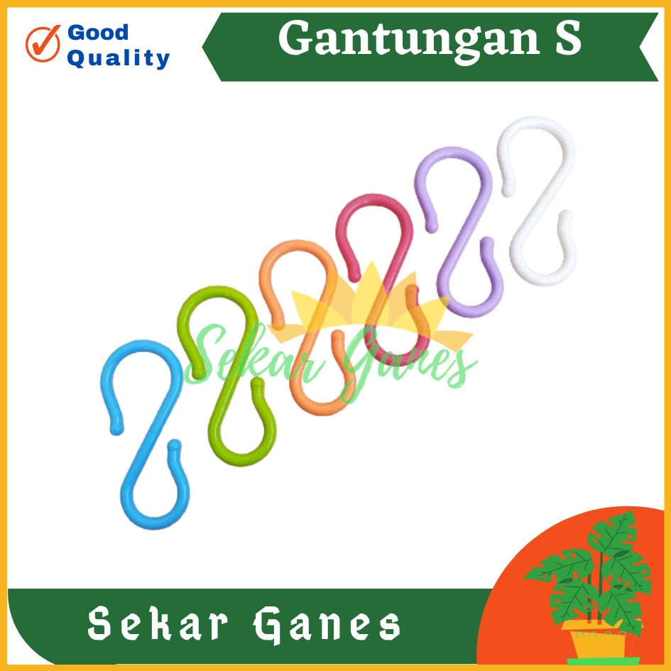 Sekarganes Hook S Gantungan Serbaguna Cantolan Pot Dinding Tembok Pot Gantung Pagar Bunga Tanaman Hias Kuat Bagus Hanger Pengait Sling - Bukan Gantungan Cantolan Besi Kawat