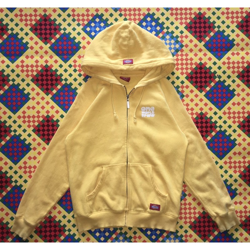 Sweater Zipper Hoodie Dickies Kuning / Yellow Second Branded Second Original