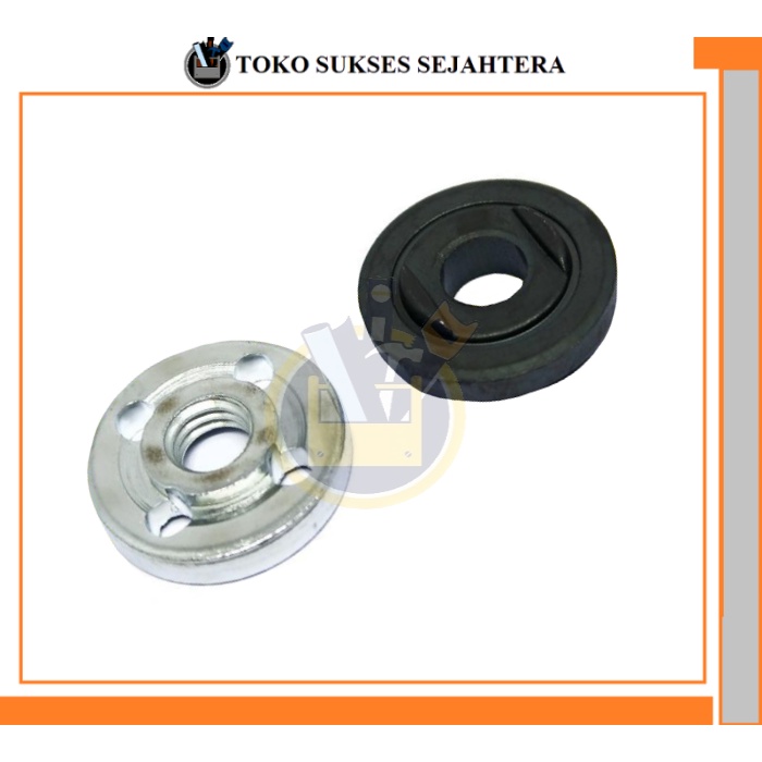 Mur Gerinda - Inner Outer Mesin Selepan Mur Pengunci Mata Gerinda Flange Universal Gerinda Tangan 4&quot;