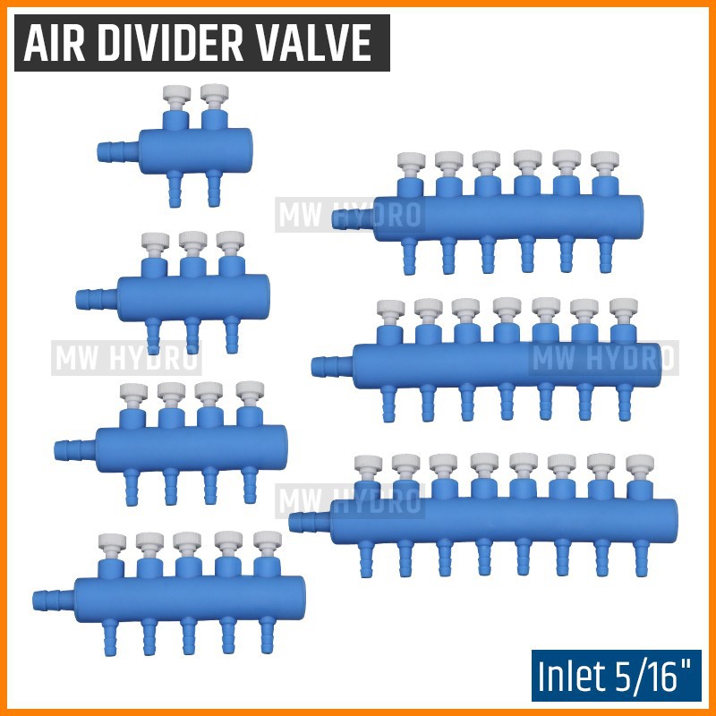 Air Divider Valve 5 Way, Keran Pembagi Udara Aerator Cabang 5