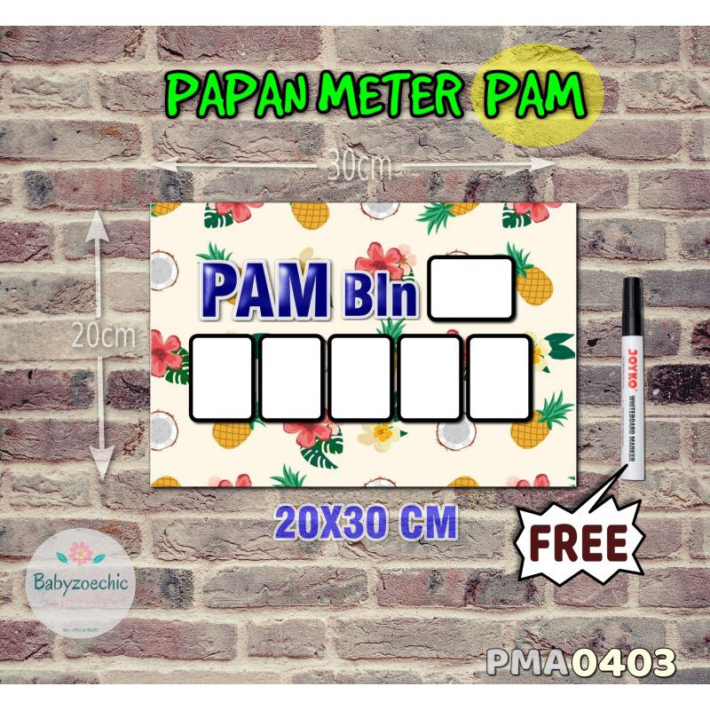 

Zoe Papan Meter Listrik PLN PAM motif Unik - Tropical 03