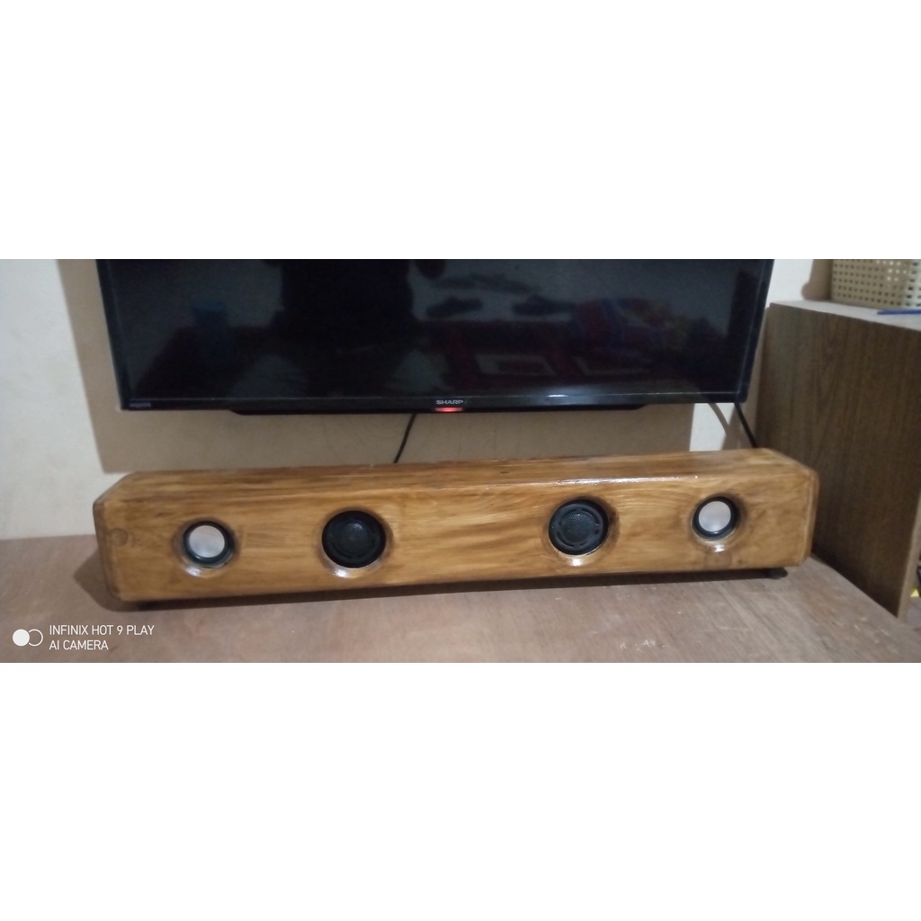 Box Speaker Sound Bar kayu Jati belanda Uk 2,5 inchi dan 2 inchi