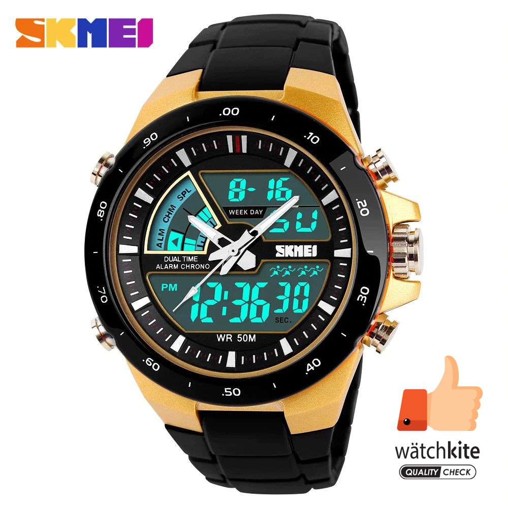 SKMEI 1016 Jam Tangan Pria Digital Analog Chronograph Anti Air WATCHKITE WKOS