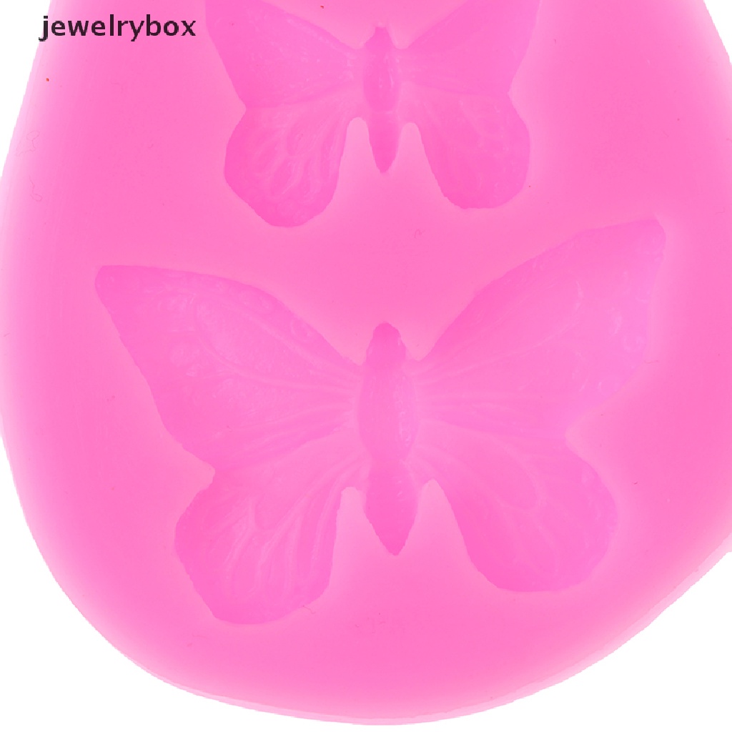 Cetakan Kue Bentuk Kupu-Kupu 3D Bahan Silikon Untuk Dekorasi