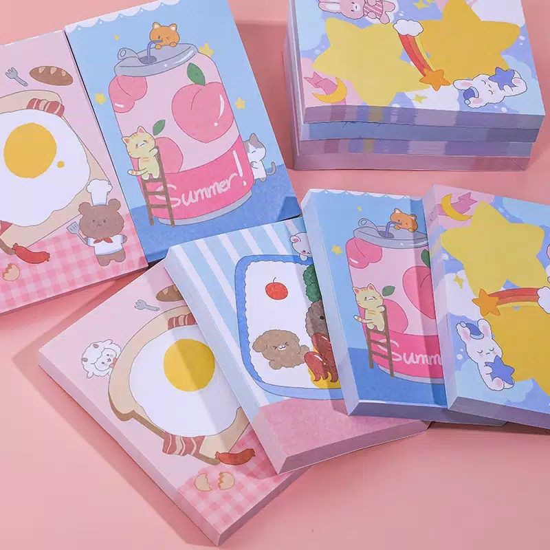 GAEKOPEDIA || 100 Lembar Memo Cute Korean Food lucu sticky notes korea