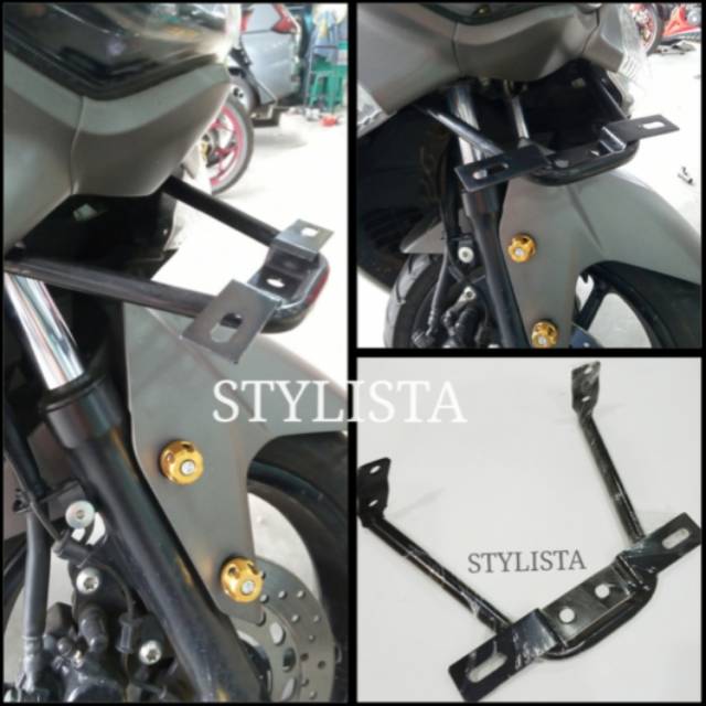 DUDUKAN PLAT NOMOR NMAX KUMIS 2015-2019 Besi bulat non merk