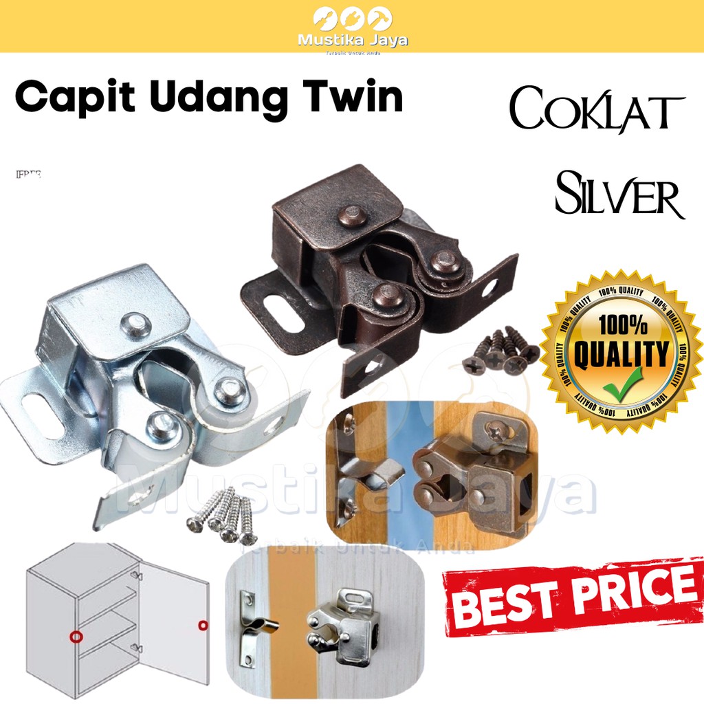 Capit Udang Coklat &amp; Zinc Silver