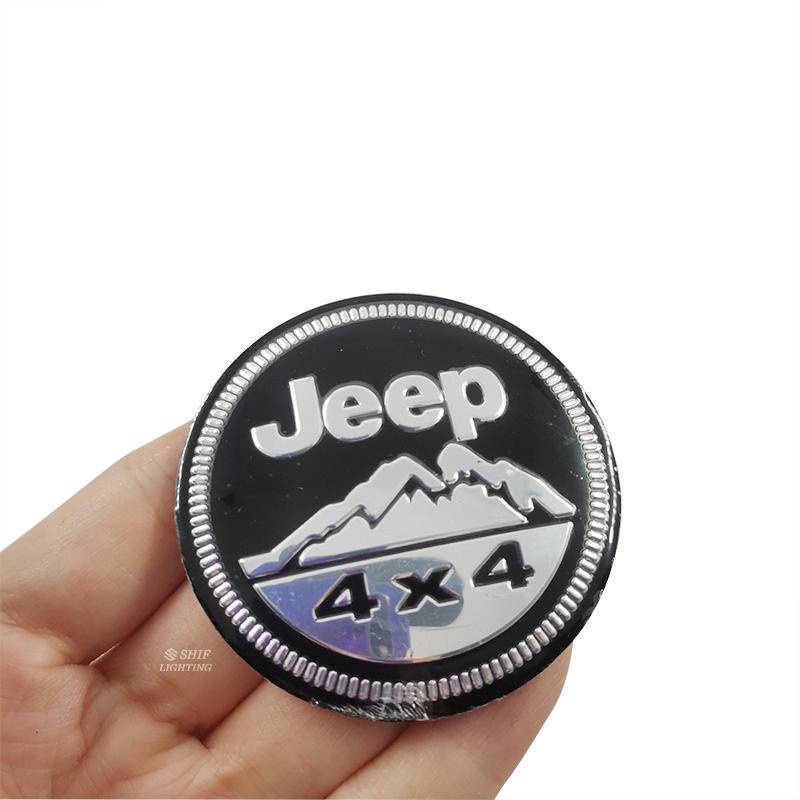 Sticker Emblem Dekorasi Velg Mobil Jeep Trail Rated 4x4 Ukuran 4x56mm