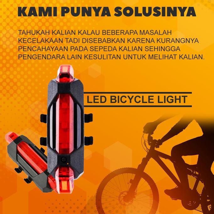 USB LAMPU BELAKANG SEPEDA MURAH COD - OTO-11