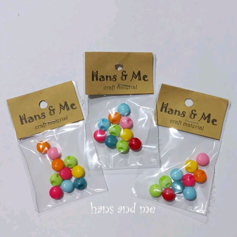 Kancing Jamur Hias Warna Warni 9mm