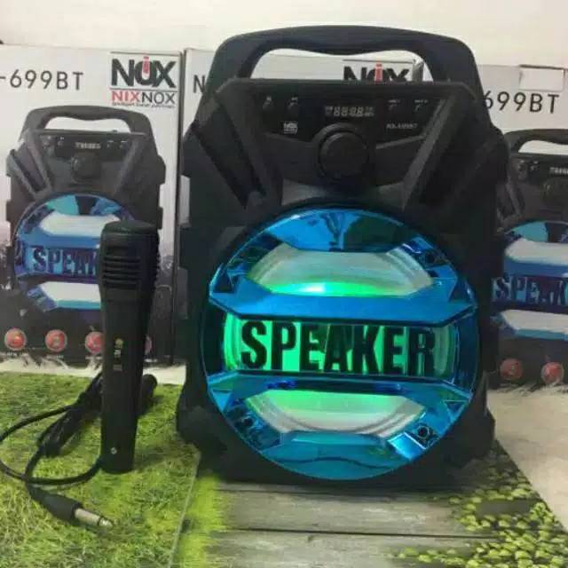 SPEAKER  SPEAKER BLUETOOTH WIRELESS BONUS MIC KAROKE  ALL TIPE HP