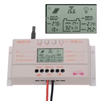30A Mppt Solar Charge Battery Regulator Charge Controller