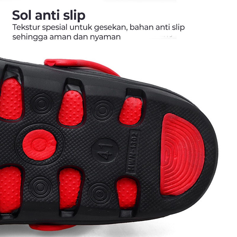 Mainland Sandal Slop Pria Anti Air Sendal Slide Santai Sandal Selop Pantai Import Sandal Slip On Cowok MT406